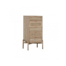 Cassettiera Home ESPRIT Rattan Abete Tropicale 52 x 35 x 100 cm