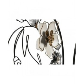 Decorazione da Parete Home ESPRIT Nero Città 53 x 4,5 x 60,5 cm (2 Unità)