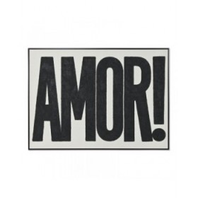 Quadro Home ESPRIT Amor! Bianco Nero Moderno 103 x 4,5 x 143 cm