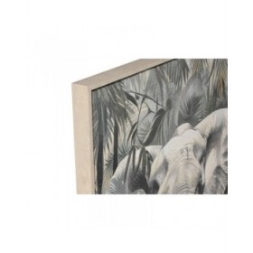 Quadro Home ESPRIT Verde Grigio Elefante Coloniale Dorato 63 x 4,5 x 93 cm (2 Unità)