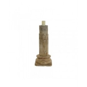 Statua Decorativa Home ESPRIT Marrone Colonna 30 x 30 x 75 cm