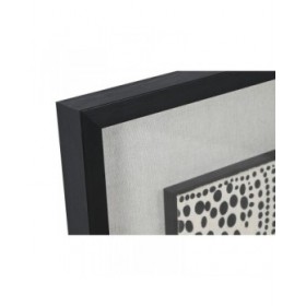 Quadro Home ESPRIT Nero Rosso Moderno 75 x 4 x 100 cm (2 Unità)