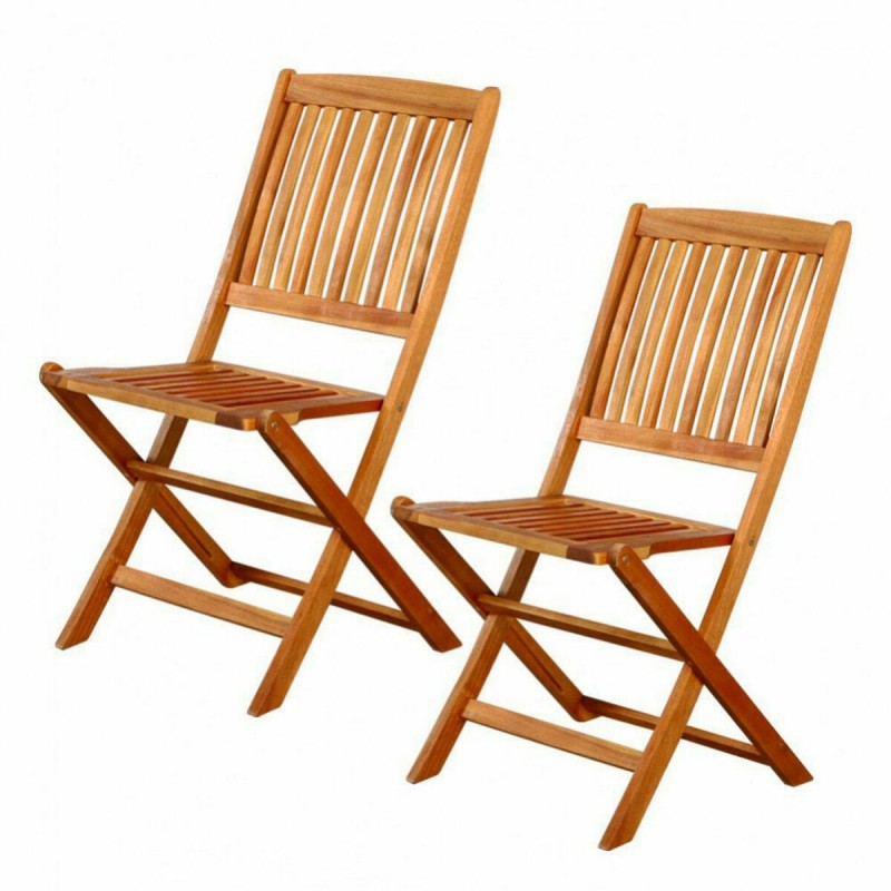 Sedia Pieghevole Aktive Legno di acacia 2 Unità 46 x 59 x 59 cm