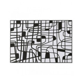 Quadro Home ESPRIT Bianco Nero Moderno 103 x 4,5 x 143 cm (2 Unità)