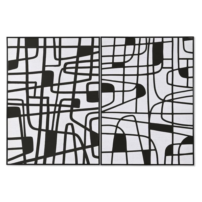 Quadro Home ESPRIT Bianco Nero Moderno 103 x 4,5 x 143 cm (2 Unità)