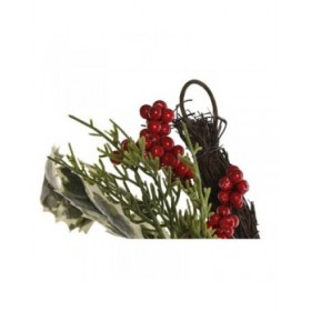 Ghirlanda di Natale Home ESPRIT Rosso Verde Polietilene 23 x 11,5 x 180 cm (2 Unità)