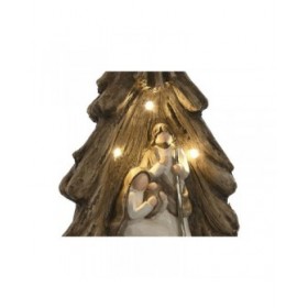 Presepe di Natale Home ESPRIT Verde Grigio Magnesio 23 x 13,5 x 45 cm (2 Unità)