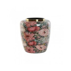 Vaso Home ESPRIT Multicolore Rosa Metallo 33 x 33 x 35 cm