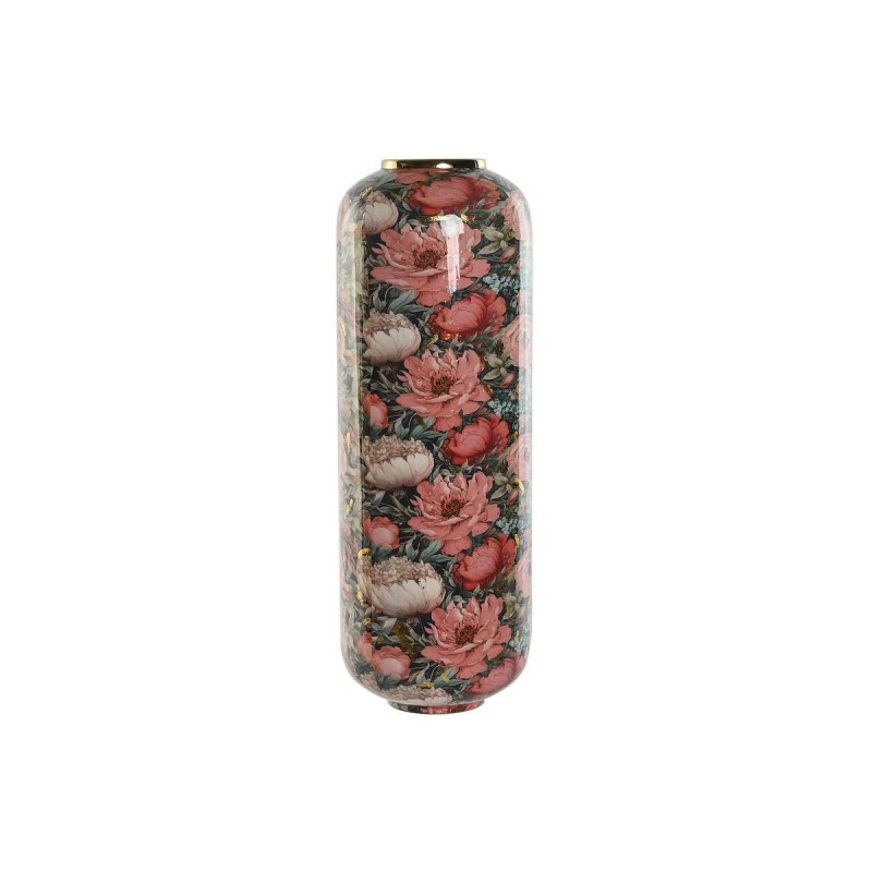Vaso Home ESPRIT Multicolore Rosa Metallo 25 x 25 x 69,3 cm
