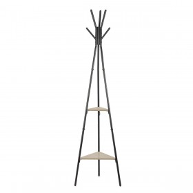 Attaccapanni da Terra Vinthera Moa Acciaio Nero 49,5 x 49,5 x 180 cm