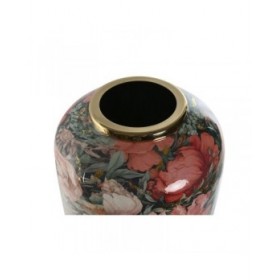 Vaso Home ESPRIT Multicolore Rosa Metallo 25 x 25 x 69,3 cm