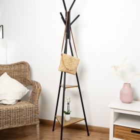 Attaccapanni da Terra Vinthera Moa Acciaio Nero 49,5 x 49,5 x 180 cm