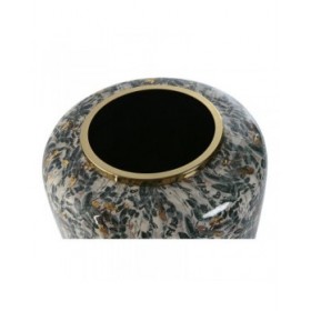 Vaso Home ESPRIT Verde Dorato Metallo 33 x 33 x 35,5 cm