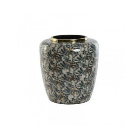 Vaso Home ESPRIT Verde Dorato Metallo 33 x 33 x 35,5 cm