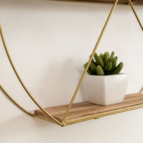 Scaffale Vinthera Moa Dorato Acciaio 50 x 12 cm (6 Unità)
