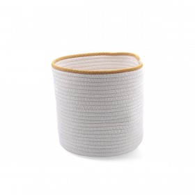 Cesta Decorativa Vinthera Moa Cotone Bianco 25 x 25 cm