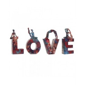 Statua Decorativa Home ESPRIT LOVE Multicolore Resina Yoga 12,5 x 5 x 22 cm (4 Pezzi)