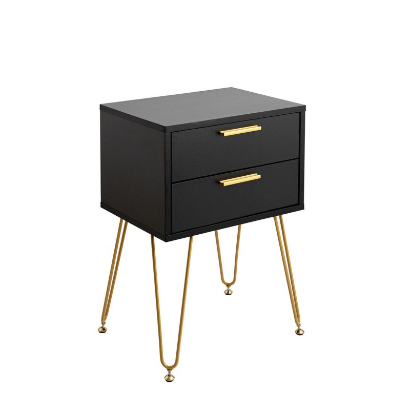 Comodino Vinthera Moa Nero Plastica 40 x 30 x 60 cm