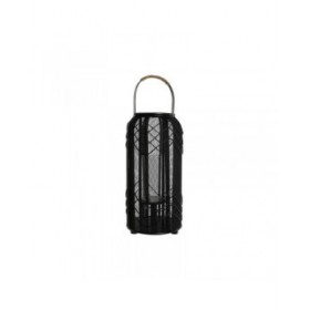 Portacandele Home ESPRIT Nero Metallo 21,5 x 21,5 x 43,5 cm