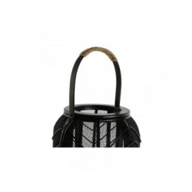 Portacandele Home ESPRIT Nero Metallo 21,5 x 21,5 x 43,5 cm
