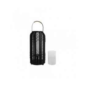 Portacandele Home ESPRIT Nero Metallo 21,5 x 21,5 x 43,5 cm
