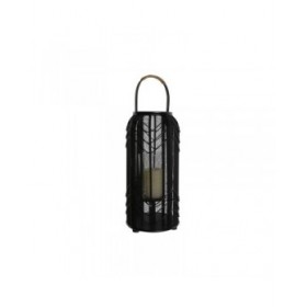 Portacandele Home ESPRIT Nero Metallo 21,5 x 21,5 x 43,5 cm