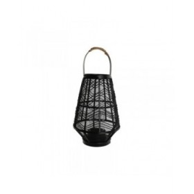 Portacandele Home ESPRIT Nero Metallo 27,5 x 27,5 x 40 cm