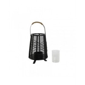 Portacandele Home ESPRIT Nero Metallo 23 x 23 x 31,5 cm
