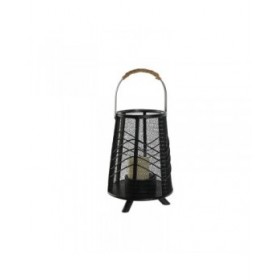 Portacandele Home ESPRIT Nero Metallo 23 x 23 x 31,5 cm