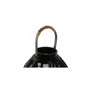 Portacandele Home ESPRIT Nero Metallo 26,5 x 26,5 x 28 cm