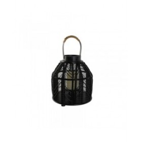 Portacandele Home ESPRIT Nero Metallo 26,5 x 26,5 x 28 cm