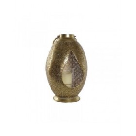 Portacandele Home ESPRIT Dorato Metallo Cristallo 24 x 24 x 38,5 cm