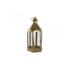 Portacandele Home ESPRIT Dorato Metallo Cristallo 18 x 18 x 35,5 cm