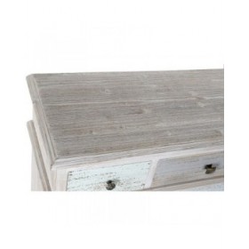 Cassettiera Home ESPRIT Azzurro Bianco Grigio chiaro Cottage 94 x 35 x 87 cm