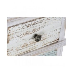 Cassettiera Home ESPRIT Azzurro Bianco Grigio chiaro Cottage 94 x 35 x 87 cm