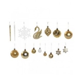 Palle di Natale Home ESPRIT Dorato Polietilene 28 x 7 x 40 cm (70 piezas)