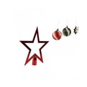 Palle di Natale Home ESPRIT Rosso Verde Polietilene 21 x 6,5 x 27 cm (53 Pezzi)