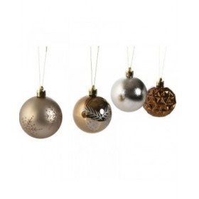 Palle di Natale Home ESPRIT Bronce Polietilene 16 x 16 x 26 cm (25 Pezzi)