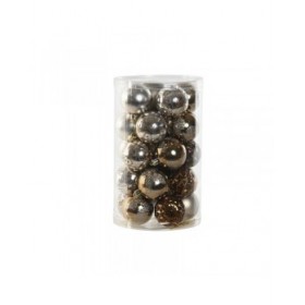Palle di Natale Home ESPRIT Bronce Polietilene 16 x 16 x 26 cm (25 Pezzi)