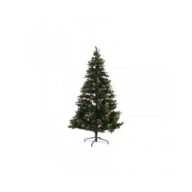 Albero di Natale Home ESPRIT Rosso Verde PVC Metallo 144 x 144 x 240 cm