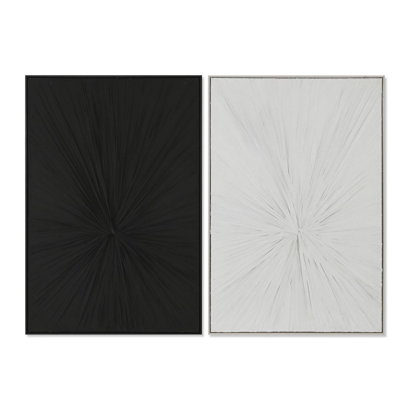 Quadro Home ESPRIT Nero Beige Moderno (2 Unità)