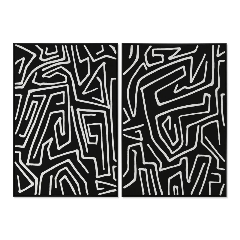 Quadro Home ESPRIT Bianco Nero Moderno 83 x 4 x 123 cm (2 Unità)