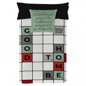 Copripiumino Naturals Scrabble Osimano 260 x 220 cm