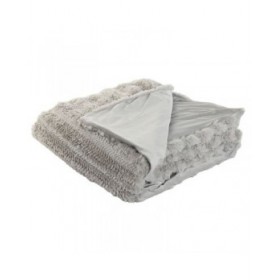 Coperta Home ESPRIT Grigio chiaro 220 x 240 x 1 cm