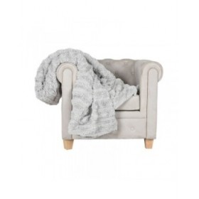 Coperta Home ESPRIT Grigio chiaro 220 x 240 x 1 cm
