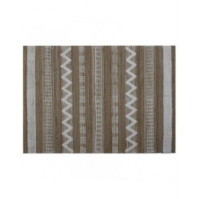 Tappeto Home ESPRIT Bianco Marrone Boho 75 x 175 x 1 cm