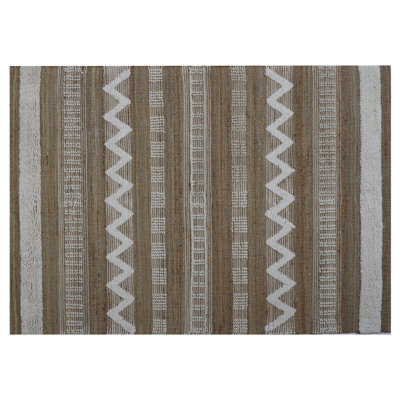 Tappeto Home ESPRIT Bianco Marrone Boho 140 x 200 x 1 cm