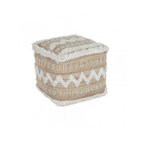 Poggiapiedi Home ESPRIT Bianco Marrone 59 x 59 x 59 cm