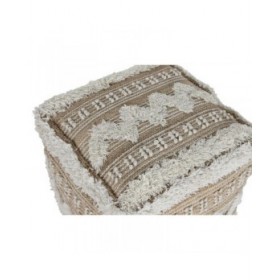 Poggiapiedi Home ESPRIT Bianco Marrone 59 x 59 x 59 cm