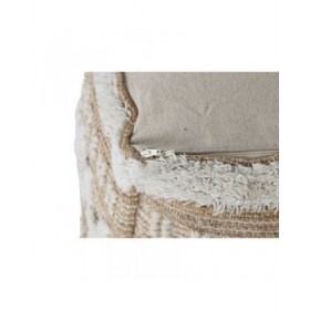 Poggiapiedi Home ESPRIT Bianco Marrone 59 x 59 x 59 cm